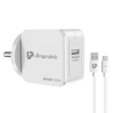 UltraProlink 100W Mobile Fast Charging Compatible for One Plus, Oppo, Realme, Xiaomi, Moto | Supports Dash,Warp,Super Dart,SuperVooC,Dart, QC3.0 | 1m USB-A to USB-C Cable | UM1136 | Boost 100 | White