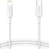 amazon basics TPE Type-C to Lightning Cable | 30W Fast Charging, 480Mbps Data Transfer Speed | Compatible With iPhone, iPad Air, Pro, Mini, iPad | 1 meter (White)