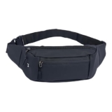 PRANIJ Waist Pack Bag Fanny Pack for Men & Women with Adjustable Strap for Outdoors Workout Traveling Casual Hands-Free Wallets Running Hiking Cycling (Black)