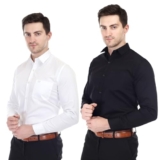 XJARVIS Clifton Cotton Blend Shirts for Men, with Poket & Long Sleeve Button Down Shirt Collared Casual Formal Shirt 2XL