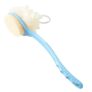BIYOWOOD multipurpose Bath Body Brush with Soft Comfortable Bristles Long Handle Wet or Dry Brushing Back Scrubber for Shower (2 IN 1 bath body brush)