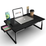 LACTOS-Folda_ble Wooden-Mini-Laptop-for-Bed-Study-Table-with-Drawer-Tablet-Mobile-Holder-for-Kids-Adults-==>> (B_COTTED-Black)