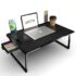 PAYOCA Wooden Mini Laptop Table for Bed, Study Table with Drawer, Tablet/Mobile Holder for Kids & Adults (B COTTED Black)