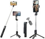 Zety (S10) 40 Inch / 103 cm Extendable Selfie Stick Tripod With Finger Print Style Bluetooth Remote Control |Multi Purpose Selfie Stick Cum Phone Tripod | Standard Selfie Stick Tripod With In Build Bluetoth Remote
