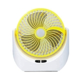 Gesto High-Speed Rechargeable Table Fan with LED Light – 6 Inch Noiseless Portable Fan With 3 Speed Modes | 1800mAh Battery Up to 8 Hours Runtime USB Charging Fan for Home, Office, Kitchen (Mix)