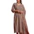 NAINVISH Women’s Rayon Printed Straight V-Neck Kurta Pant with Dupatta (SD687_KBD-XL_Beige)