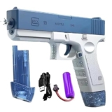 Welko Holi New Continuous Automatic Water Feeding Pulse Electric Pneumatic Water Gun Unisex Long Distance Water Pistol | Rechargeable Outdoor Fun Toy | High-Capacity Water Blaster| Multi Color|