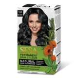 SESA Natural Black Hair Colour For Women and Men Long Lasting Natural Shiny Smooth Hair with Rosemary, Calendula and Heena, 100% Grey Coverage – (Black 1.0)