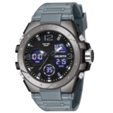 Carlington Endurance Analog-Digital Sports Rubber Watch for Men and Boys – CT 9105 Grey