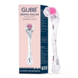 GUBB Hair Growth Derma Roller 0.5 mm – 540 Titanium Microneedles | Repairs Damaged Hair | Activates Hair Follicles | Reduces Hair Fall | Promotes Hair Thickening | Premium Quality | Effective Scalp Treatment Tool – Transparent Pink