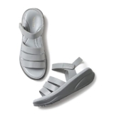 Marc Loire Women Soft Comfortable Grey Solid Platform Heels,Size_3