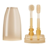 BYKOINE 3 In1 Baby Silicone Toothbrush Set,Baby Toothbrush and Baby Tongue Cleaner for Toddler Oral Care, Soft Silicone Toothbrush (Pack Of 01)