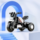Cockatoo 1E-Cruise Rechargeable Electric Kids Bike, Kids Scooter Bike for 2 to 8 Years Boy Powered by 6V & 4.5 AH Battery for 4.5 Hr to 6Hr Ride, with Bluetooth Music & Other Safety Feature.