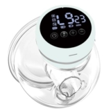 NOVUSOL Breast Pump Wearable, 338mmHg Strong Suction, Low Noise, 3 Modes & 9 Levels, Electric Breast Pump Portable, Smart Display For Feeding Mothers, Automatic Electrical Milk Feeding Pumping Machine