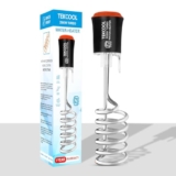 TEKCOOL Water Heater 2000W Shock Proof Immersion Rod with Rapid Heating Coil Technology | Copper & Nickel Plated with Extra Long Wire.