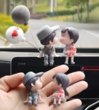 ROMJ Original Cute Love Couple car Decor – ‘i Love You’ with Balloon Dashboard Ornament & Desk Decoration showpiece | Multicolor Pink Valentine’s Day car Interior Accessory Gift