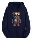 IndoPrimo Hoodies || Sweatshirt for Unisex || Unisex Hoodie || Hooded Sweatshirts (in, Alpha, M, Regular, Navy)