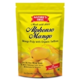 Nature’s First 100% Alphonso Mango Pulp with Saffron (Kesar) 1.5Kg, Aamras with Pure Mango Goodness, Natural Flavor for Dessert, Shakes, Lassi, Smoothies, Fruit Juice