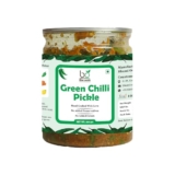 Bhumi Organic Green Chilli Pickle – Spicy & Flavorful Homemade Indian Achar | Non-GMO & Gluten-Free | Made with Natural Ingredients, 350g