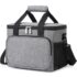 PINZOR Extra Large Lunch Box Bag for Women and Men, Leakproof Tiffin Bag for Work, Travel, Office, College School with Strong Handles and Adjustable Shoulder Strap (Grey, 24 Liter)(Extra Large Size)
