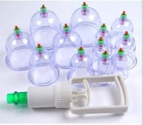 PERDANT Cupping Therapy Kit | Hijama Acupuncture Massage Cans Cups | Pull Out Vacuum Apparatus Therapy Relax Massager Body Suction Pumps with Extension Tube | Pain Relief Therapy | (Small)