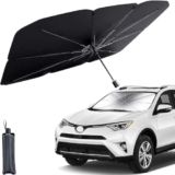 TEKCOOL Car Sun Shade Windshield Cover, Umbrella Windshield Sun Shade for Car Front Window，Sun Protection & Heat Insulation Foldable Sun Shade，Full Cover Sun Shade for Most Vehicles