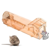 HoopVool Mouse Trap | Catch and Release Humane Mouse Traps That Work | Mice Trap No Kill for mice/Rodent Pet Safe (Dog/Cat) Best Indoor/Outdoor House Mousetrap. (Brown Pack of-1)