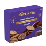 Nova Nova | Sweet Moments Gift Box | Assorted Box Of 12 Waffle Cookies & Waffle Chocolates (185 Gram)