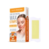 Hilary Rhoda One Go Facial Wax Strips | Ready-To-Use Facial Wax Strips | Face, Cheek, Upper Lip & Chin Facial Wax | Painless Hair Removal | With 2 Finish Wipes | 20 Strips (Chamomile)