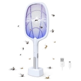 Thamada Mart || Mosquito Bat with UV Light Lamp Five Nights Mosquito | Killer Autokill 2 in 1 Mosquito Racket Heavy Quality | Fast Rechargeable Battery Insect Killer (Pack1)