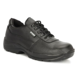 STONIX™ Men’s Black Leather Safety Shoes: Steel Toe Stylish Protection (10 Black)