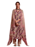 NAINVISH Women’s Beige Printed Straight Rayon V-Neck Kurta Pant with Dupatta (SD691_KBD-L)