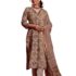 NAINVISH Women’s Rayon Printed Straight V-Neck Kurta Pant with Dupatta (SD688_KBD-XXL_Multicolor)