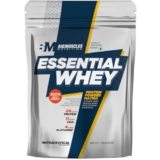 Bigmuscles Nutrition Essential Whey Protein,Pack of 1Kg powder[Caffe Latte] |24g Protein per serving with Digestive Enzymes, Vitamin & Minerals, No Added Sugar | Improved Strength,Muscle Building etc