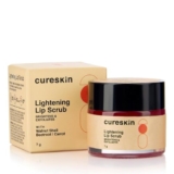 Cureskin Lightening Lip Scrub for Men and Women | Exfoliate & Brighten with Walnut Shell Powder | Lip Scrub for Dark Lips to Lighten Pink