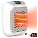 NEXILA Winter Electric Heater for Small Space, 800 Watt Wall Mount Portable Heaters with 12 Hour Timer & Auto Shut Off, Energy Efficient Ceramic Heater for Indoor & Outdoor, Office Lawn & Bedroom