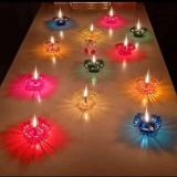 Basild Pack of -12 3D Reflection Diya Set Festival Diwali Decor Diya Lights for Decoration 3D Reflective Diya Set New Multi Design Multi Colour Reusable Diya’s Beautifull Look for Transparent Diya’s