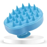 GUBB Stimulating Scalp Massager Brush With Extra & Thick Silicon Bristles|Helps In Stimulating Blood Flow & Reducing Dandruff|Silicon Massager, Hair Scrubber For Hair Care|Shower Hair Brush|Pack Of 1