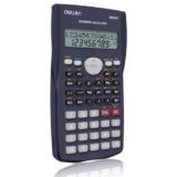 Deli WD82DMS Engineering Scientific Calculator | 240 Functions | 2 Line LED Display | ANS & Fractional Arithmetic | 3-Year Warranty | 10 +2 Digit – Navy Blue