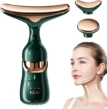 TCCO Facial Massager for Face and Neck, 3-in-1 Face Massager for Women, Anti Wrinkle & Aging Facial and Neck Massage Kit with 3 Massage Modes for Skin Care,Improve,Firm,Tightening and Smooth (GREEN)