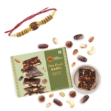 GO DESi Dry Fruits Barfi 200 grams burfi with Diya, Diwali Gifts, Diwali gifts for family and friends, Diwali gift hampers, Indian Sweets Gift Pack, Dates Bar, Anjeer, Khajoor, Nuts, Sweets Indian Mithai