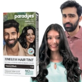 Paradyes Mini Natural Black Timeless Hair Tint, Permanent Crème Hair Color for Hair & Beard, Complete Grey Coverage, Formula Free from PPD, Ammonia, & Resorcinol, 1.0 Natural Black, 60 GRAM