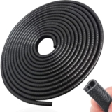 Primavaid U-Shaped Edge Trim Rubber Strip Seal Protector for Car Doors, 5 m, Black