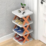 KRUSIS Multi-Purpose Stackable Shoe Rack Adjustable Slots, Stylish Shoe Storage Organizer for Bedroom and Entryway – Easy Assembly, Durable Home Stand for Footwear (FANTA, 4 Layer)
