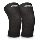 Aprodo Knee Braces for Knee Pain and Support, 2 Pack, Compression Sleeves for Meniscus Tear, Running, Weightlifting, Workout, ACL, Arthritis, Joint Pain Relief (Black, Medium)