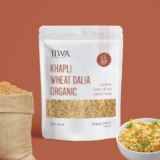 JIWA Organic Khapli Wheat Dalia | Broken Wheat Daliya | Cereal for Porridge | Cooks in 15 mins | Make Dalia, Khichdi or Cook with Pulses | Regular Wheat Dalia Replacement | Low Gluten and Wholegrain | 100% Natural | 500 g