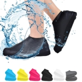 DOCTOR EXTRA SOFT Silicone Waterproof Shoe Covers Rain Socks, Reusable Non-Slip Shoes Boots Shoes Covers Overshoe for Indoor, Rain, Snow, Grassland. Shoes for Men & Women & Children SH-01 (Black)