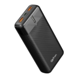 pTron Dynamo Surge 20000mAh 22.5W Fast Charging Power Bank, Supports VOOC/Wrap/Dash USB Charging, 20W PD Fast Charging, 3 Outputs, 1 Input & Multiple Layers of Protection (Black)