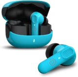 pTron Zenbuds 1 V2 ANC Bluetooth Earbuds 32dB QuietSound Tech, 13mm HyperDrivers with 4D Panaromic Audio, 4 QuadPro ANC Mics, 40ms Low Latency Game/Music Modes, Bluetooth V5.3 & Type C Charging (Blue)