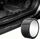 PRIMAVAID High Gloss Anti-Scratch Black Carbon Fibre Car Protection Film Tape, 5m Roll (Black, 2 INCH, 5 Meter)